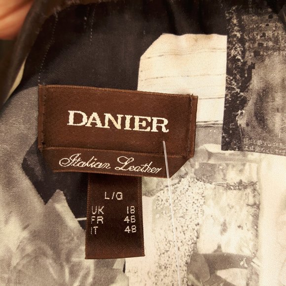 SOLD Danier Leather Jacket Brown - Picture 3 of 4